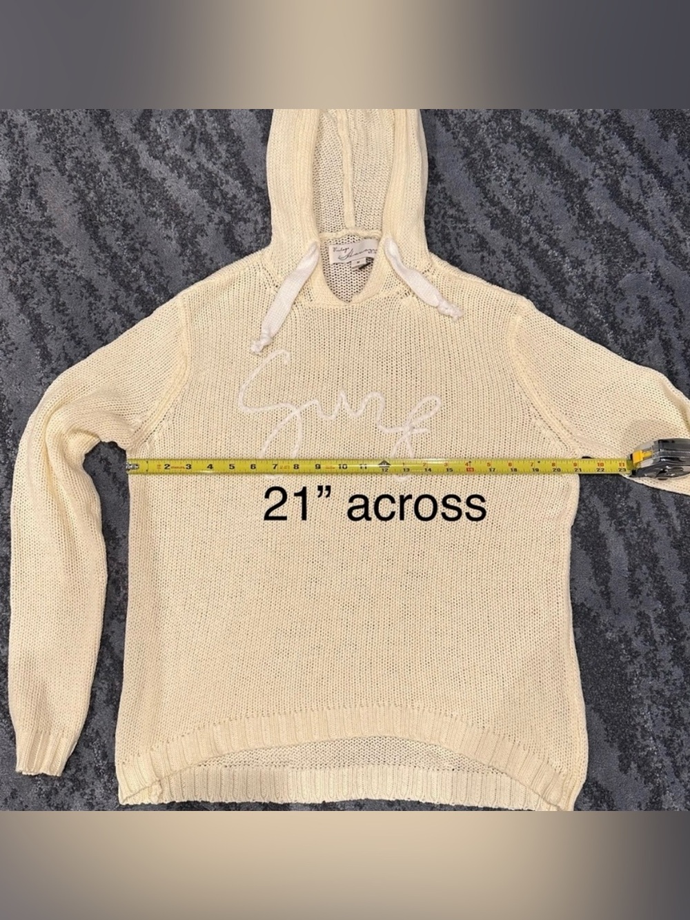 SURF Hoodie Sweater Butter Yellow from Vintage Havana size MEDIUM - Picture 7 of 14